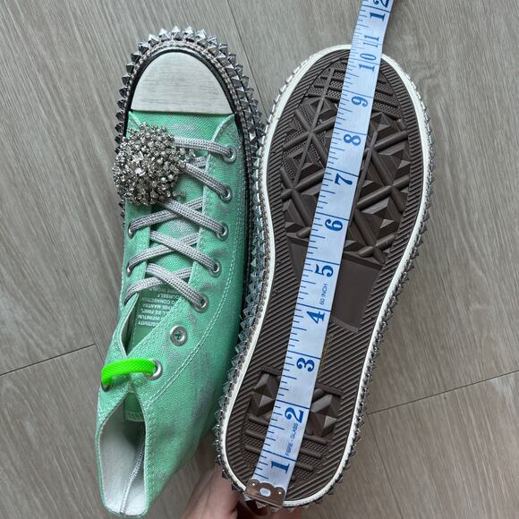Nan-ku x Free People Cruise Studded Hi-Top Sneaker 39 US 9 Spring Mint Green NEW - Picture 11 of 12